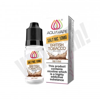AQUA VAPE Nic Salt 50/50 - British Tobacco - 10ml